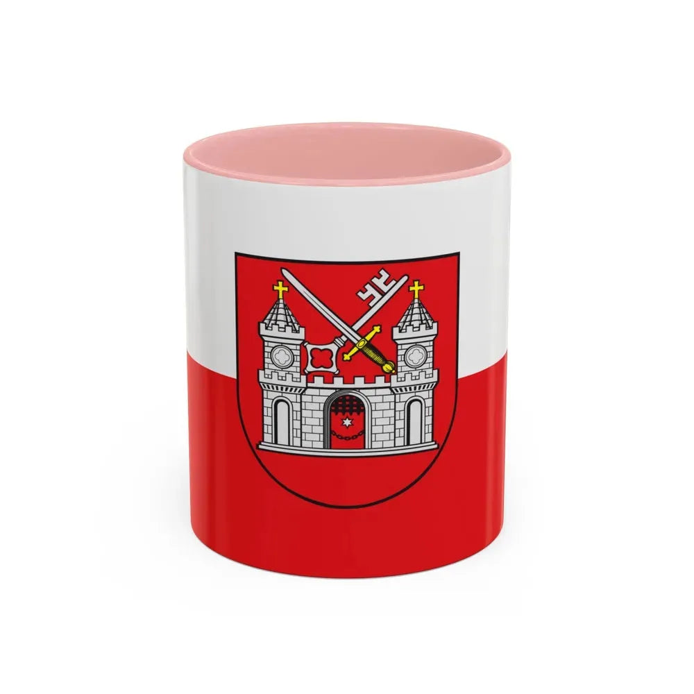 Flag of Tartu Estonia - Accent Coffee Mug 11oz Pink - Go Mug Yourself
