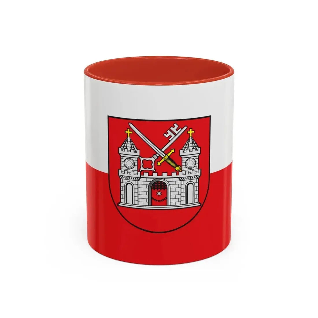 Flag of Tartu Estonia - Accent Coffee Mug 11oz Red - Go Mug Yourself