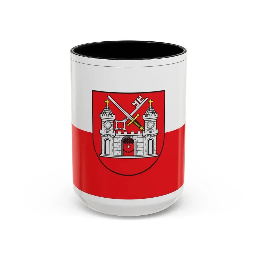 Flag of Tartu Estonia - Accent Coffee Mug 15oz Black - Go Mug Yourself