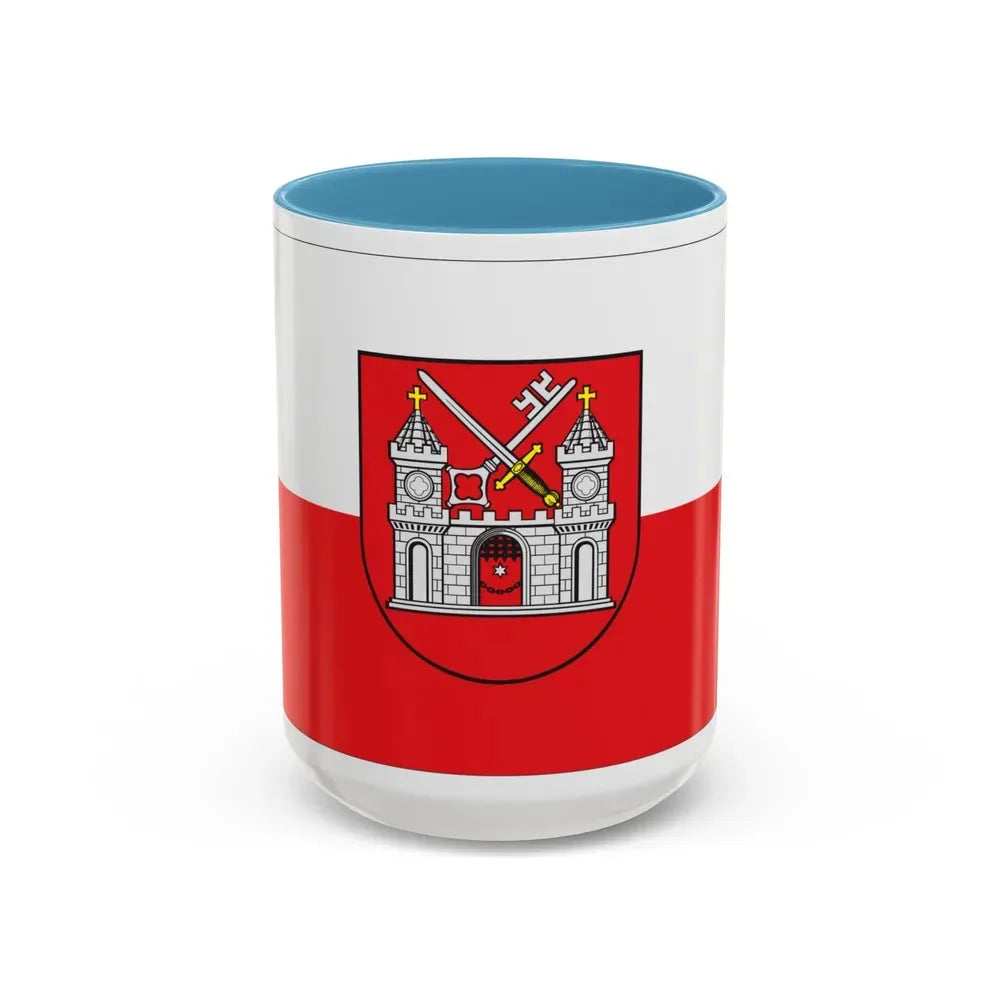 Flag of Tartu Estonia - Accent Coffee Mug 15oz Light Blue - Go Mug Yourself