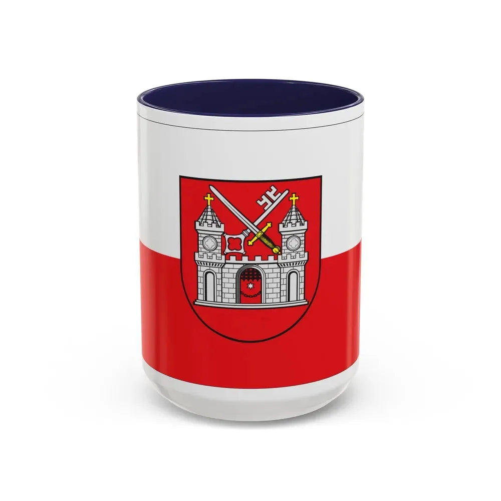 Flag of Tartu Estonia - Accent Coffee Mug 15oz Navy - Go Mug Yourself