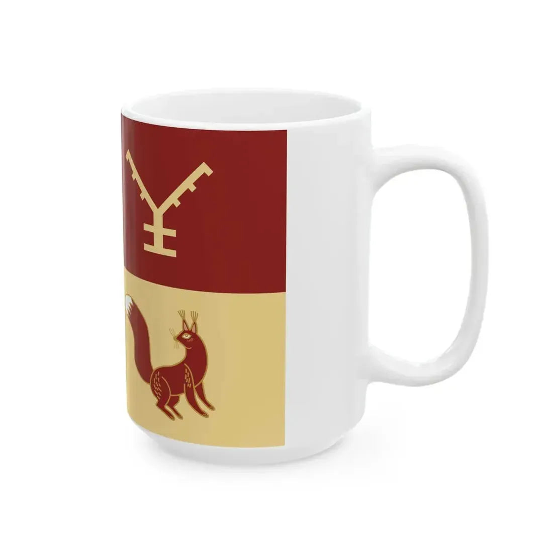 Flag of Tatyshlinsky rayon (Russia) White Coffee Mug - Go Mug Yourself