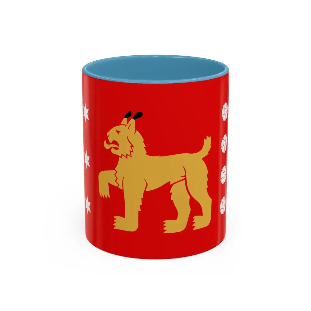 Flag of Tavastia Proper Finland - Accent Coffee Mug 11oz Light Blue - Go Mug Yourself