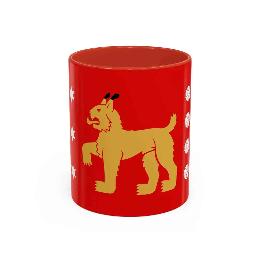 Flag of Tavastia Proper Finland - Accent Coffee Mug 11oz Red - Go Mug Yourself