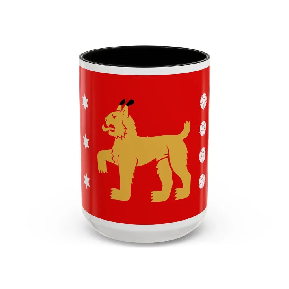 Flag of Tavastia Proper Finland - Accent Coffee Mug 15oz Black - Go Mug Yourself