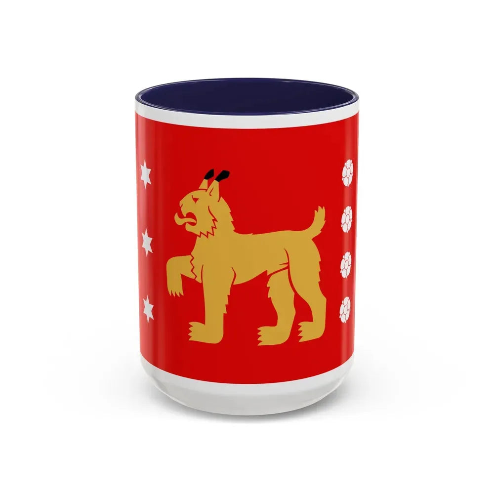 Flag of Tavastia Proper Finland - Accent Coffee Mug 15oz Navy - Go Mug Yourself
