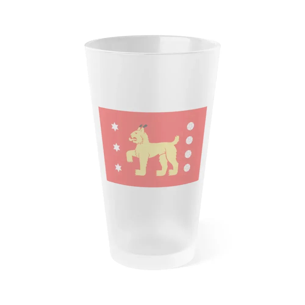 Flag of Tavastia Proper Finland - Frosted Pint Glass 16oz 16oz Frosted - Go Mug Yourself