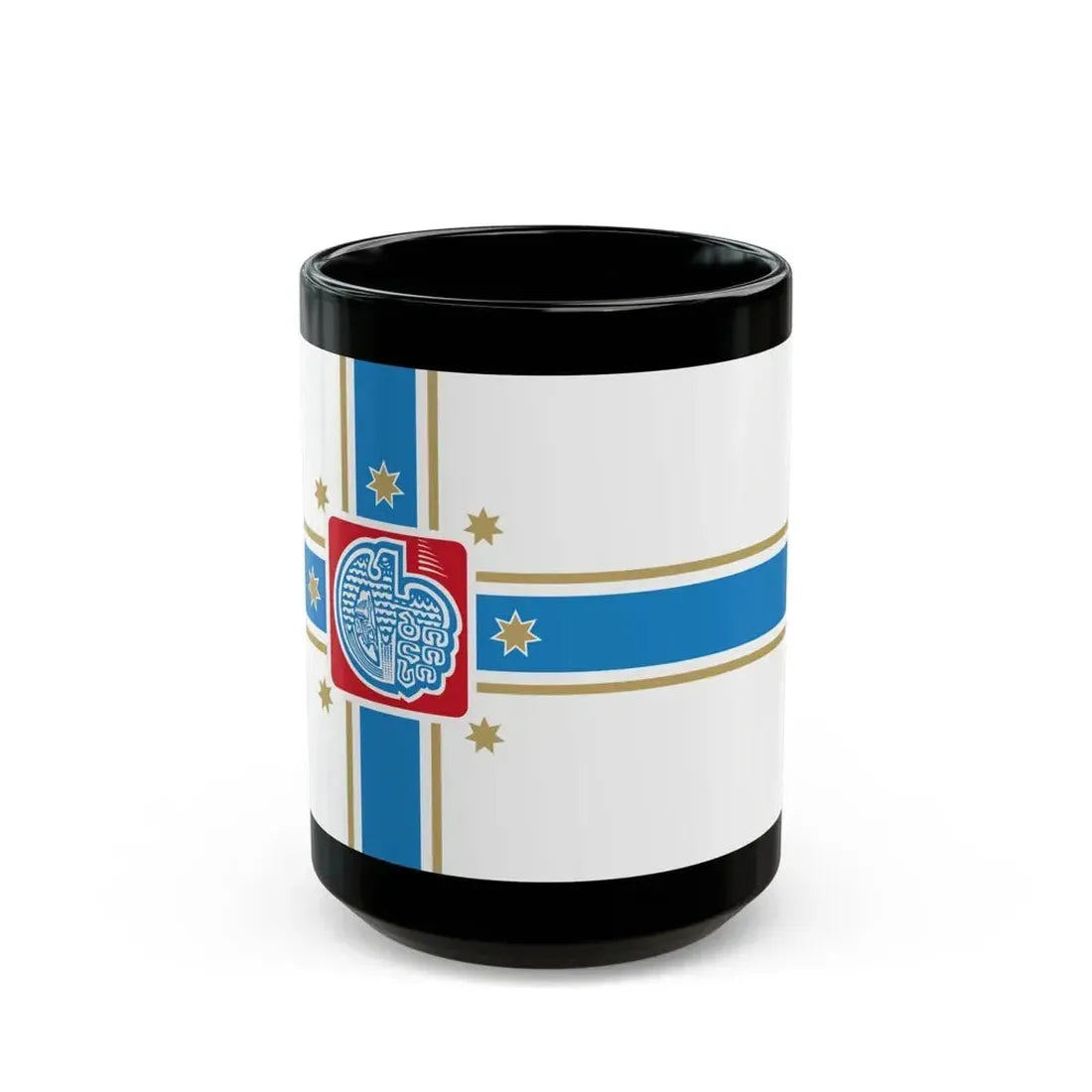 Flag of Tbilisi Georgia - Black Coffee Mug 15oz - Go Mug Yourself