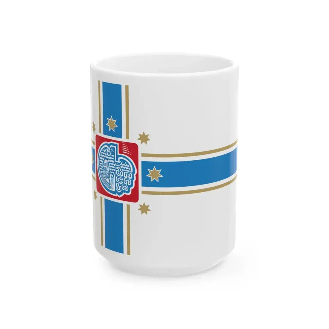 Flag of Tbilisi (Georgia) White Coffee Mug 15oz - Go Mug Yourself