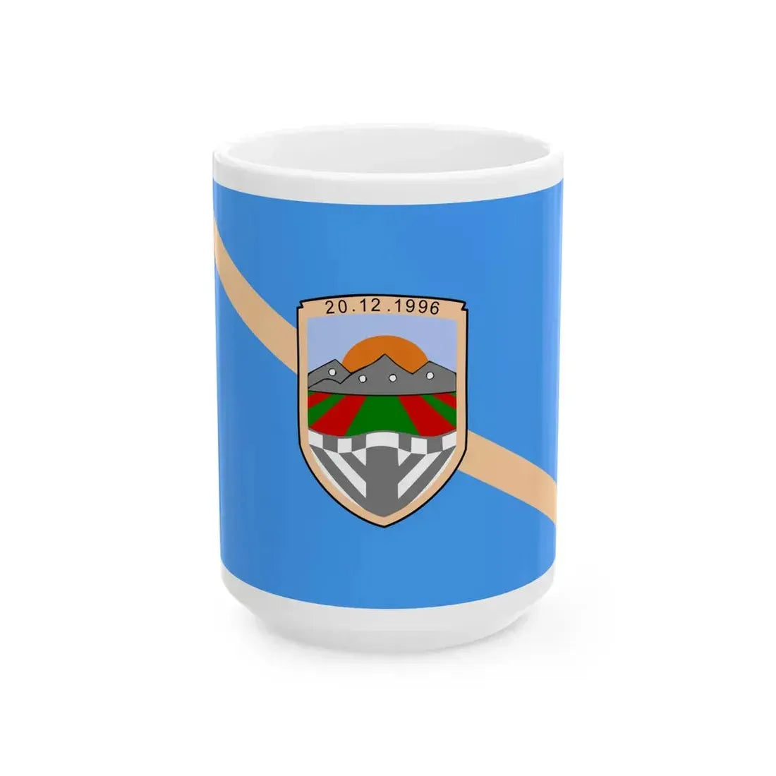 Flag of Tearce Municipality North Macedonia (North Macedonia) White Coffee Mug 15oz - Go Mug Yourself