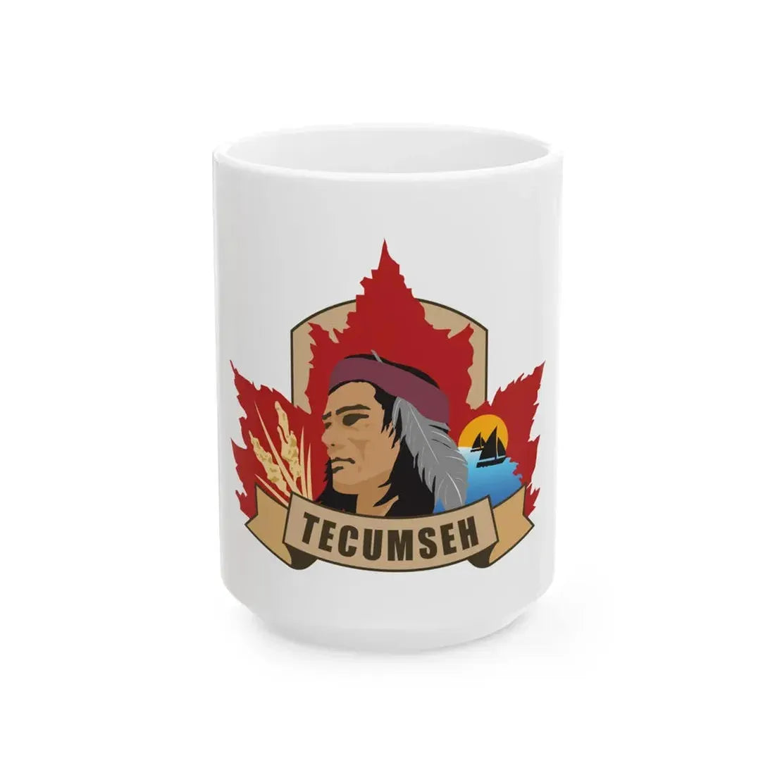 Flag of Tecumseh Canada (Canada) White Coffee Mug 15oz - Go Mug Yourself