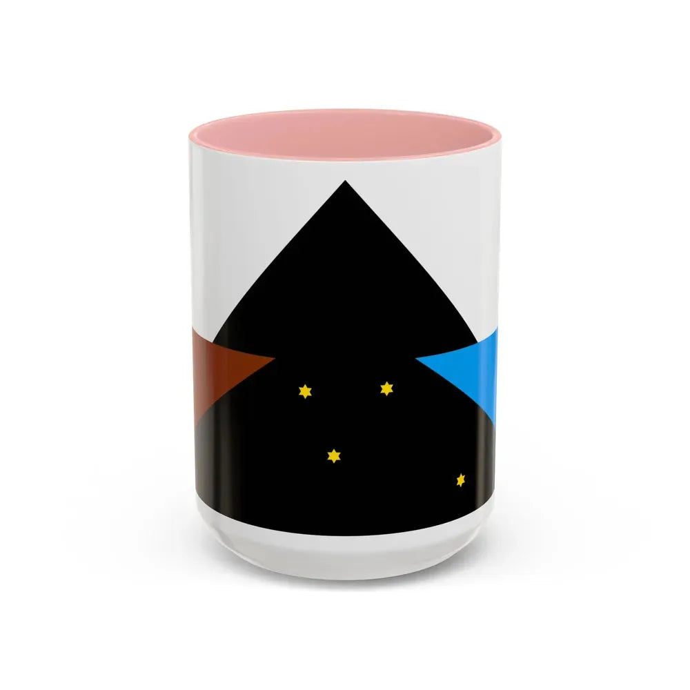 Flag of Tehuelche people - Accent Coffee Mug 15oz Pink - Go Mug Yourself