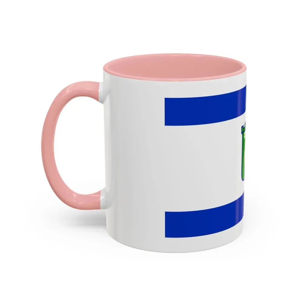 Flag of Tel Aviv Israel - Accent Coffee Mug - Go Mug Yourself