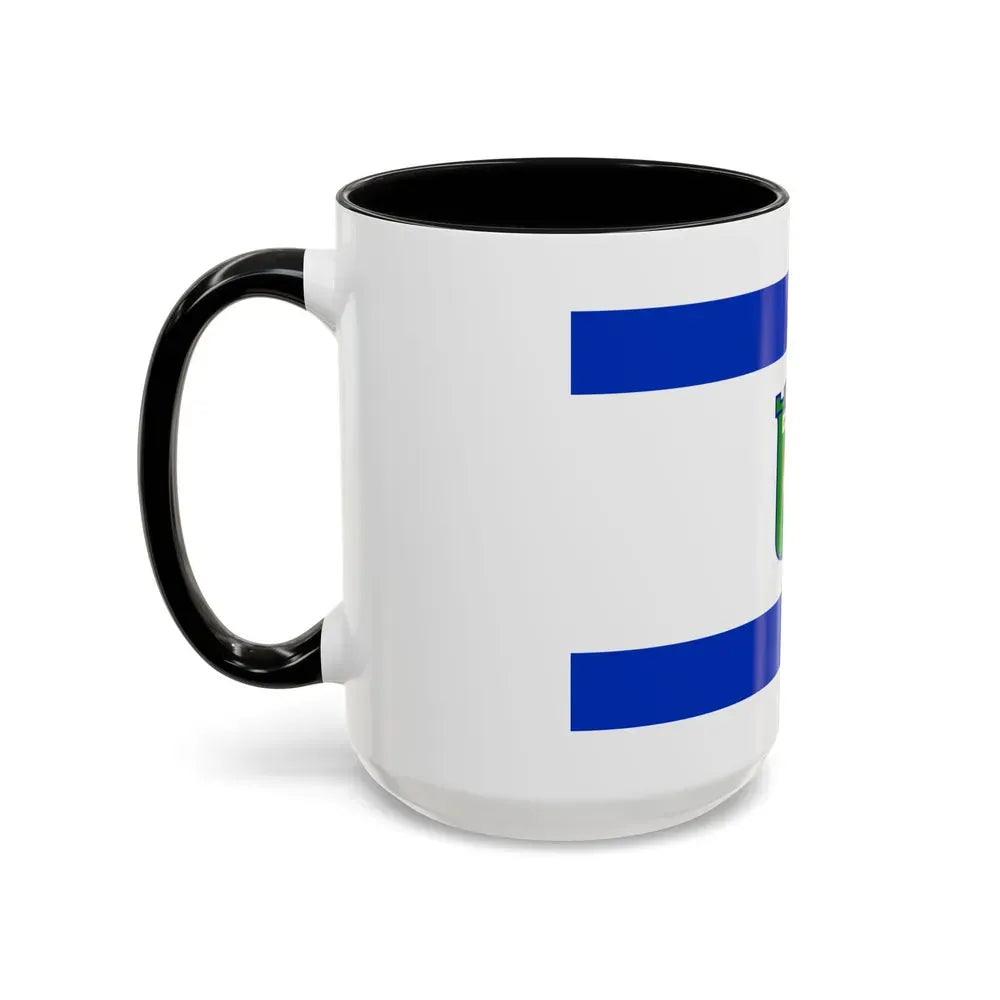 Flag of Tel Aviv Israel - Accent Coffee Mug - Go Mug Yourself