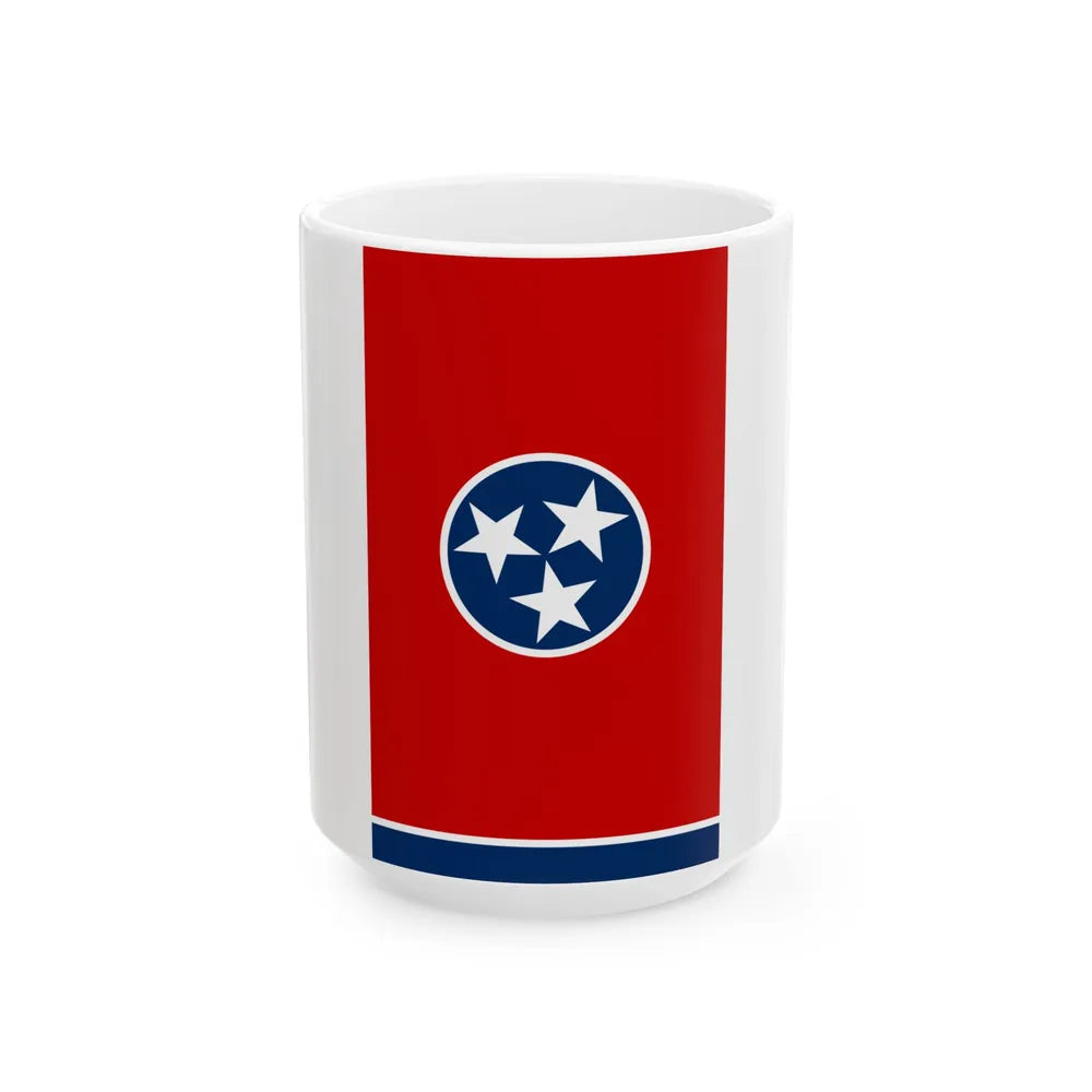 Flag of Tennessee-vert (United States) White Coffee Mug 15oz - Go Mug Yourself