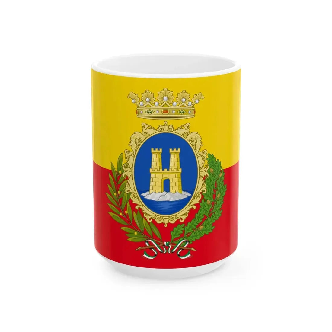 Flag of Termoli Variant (Italy) White Coffee Mug 15oz - Go Mug Yourself
