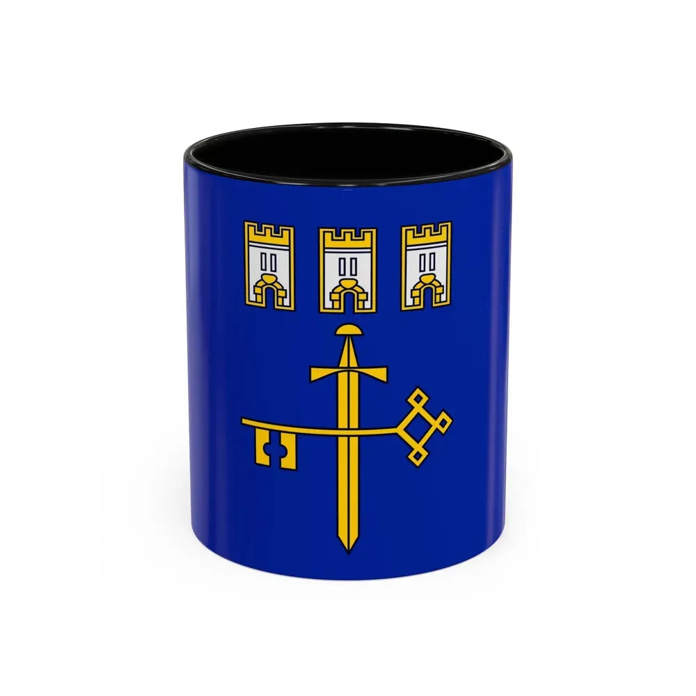 Flag of Ternopil Oblast Ukraine - Accent Coffee Mug 11oz Black - Go Mug Yourself