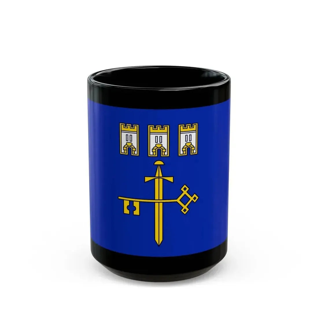 Flag of Ternopil Oblast Ukraine - Black Coffee Mug 15oz - Go Mug Yourself