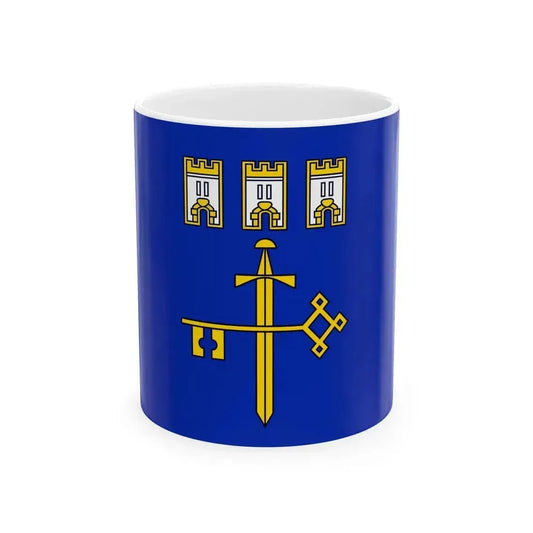 Flag of Ternopil Oblast Ukraine - White Coffee Mug 11oz - Go Mug Yourself