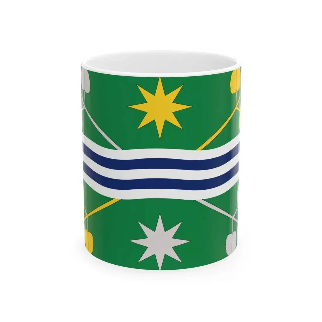 Flag of Terre del Reno (Italy) White Coffee Mug 11oz - Go Mug Yourself