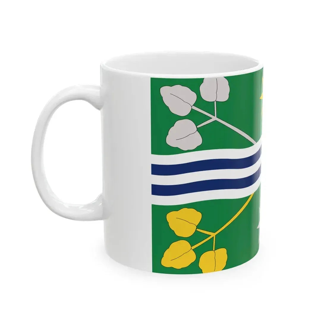 Flag of Terre del Reno (Italy) White Coffee Mug - Go Mug Yourself