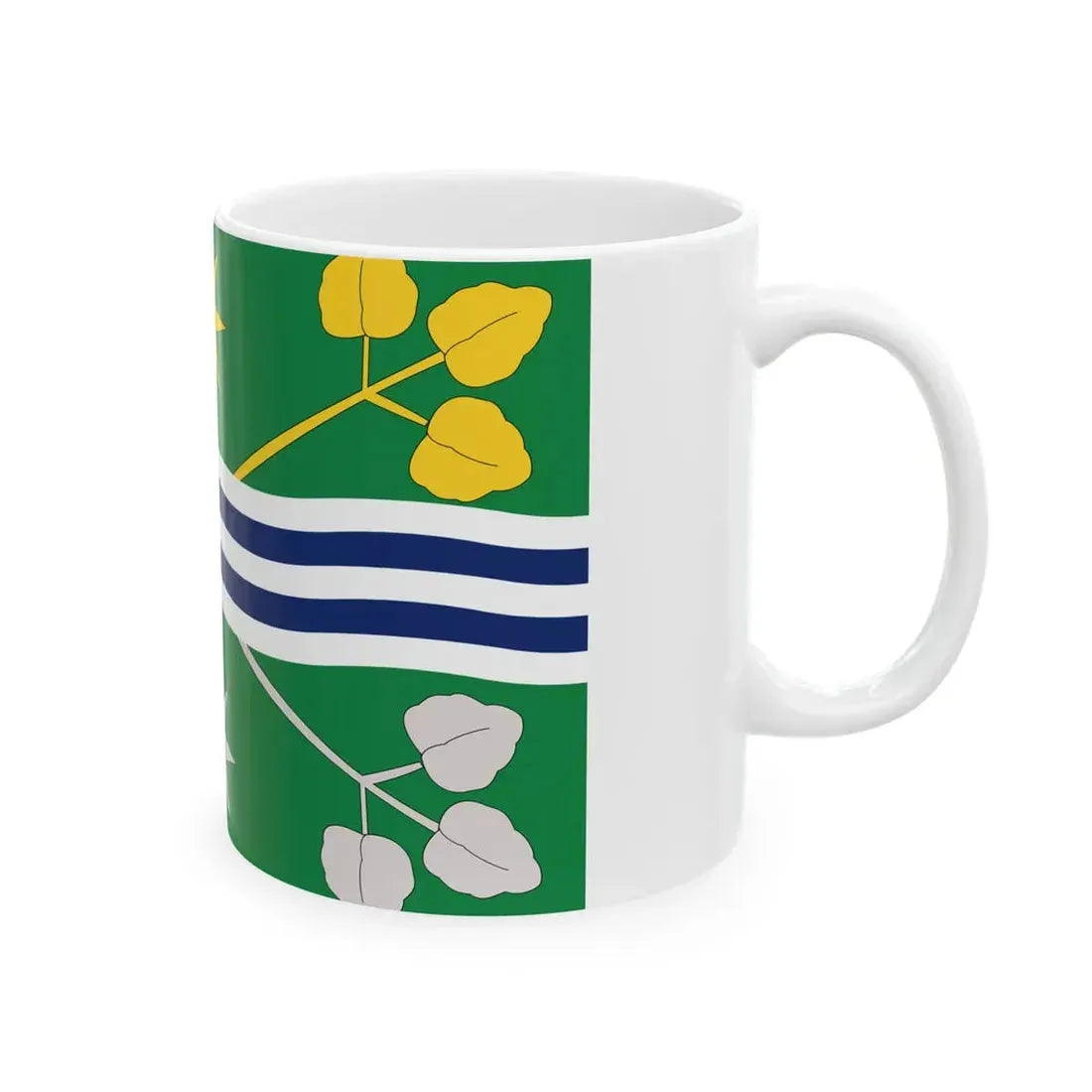 Flag of Terre del Reno (Italy) White Coffee Mug - Go Mug Yourself