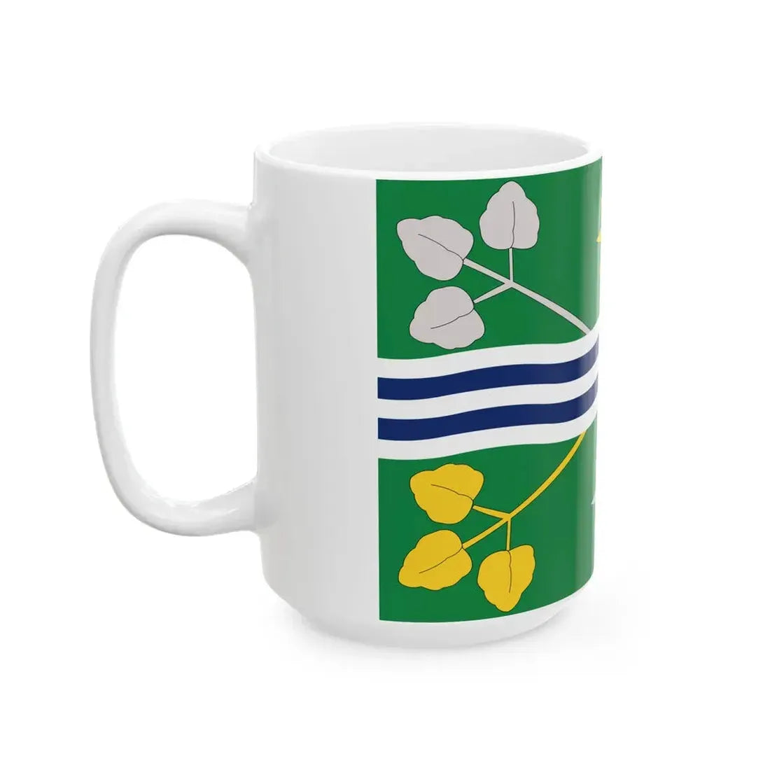 Flag of Terre del Reno (Italy) White Coffee Mug - Go Mug Yourself