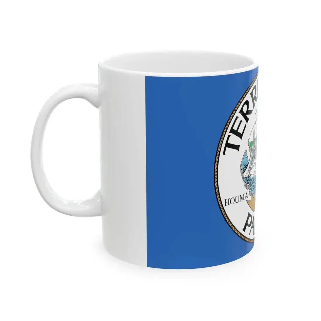 Flag of Terrebonne Parish Louisiana (United States) White Coffee Mug - Go Mug Yourself