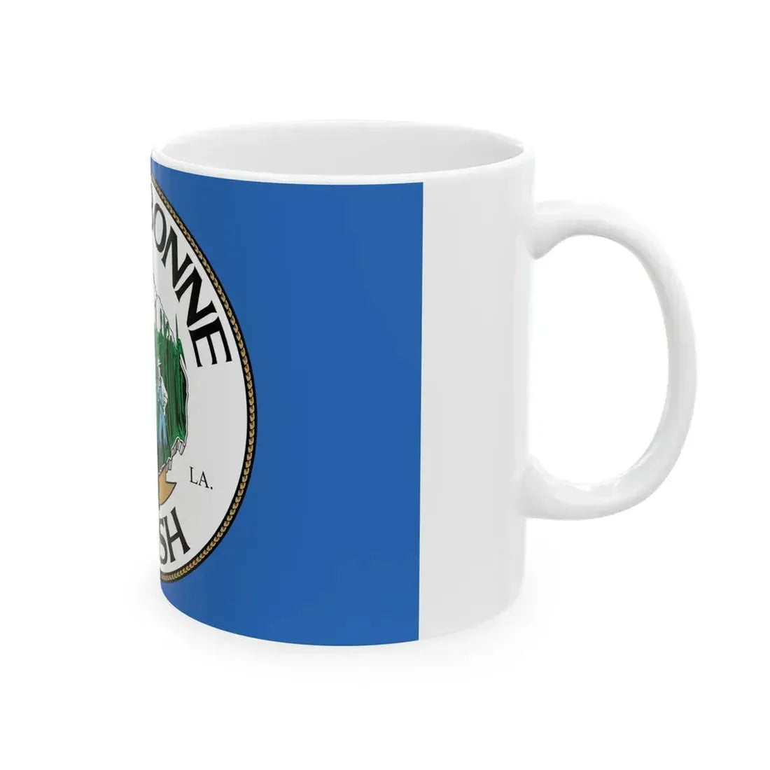 Flag of Terrebonne Parish Louisiana (United States) White Coffee Mug - Go Mug Yourself