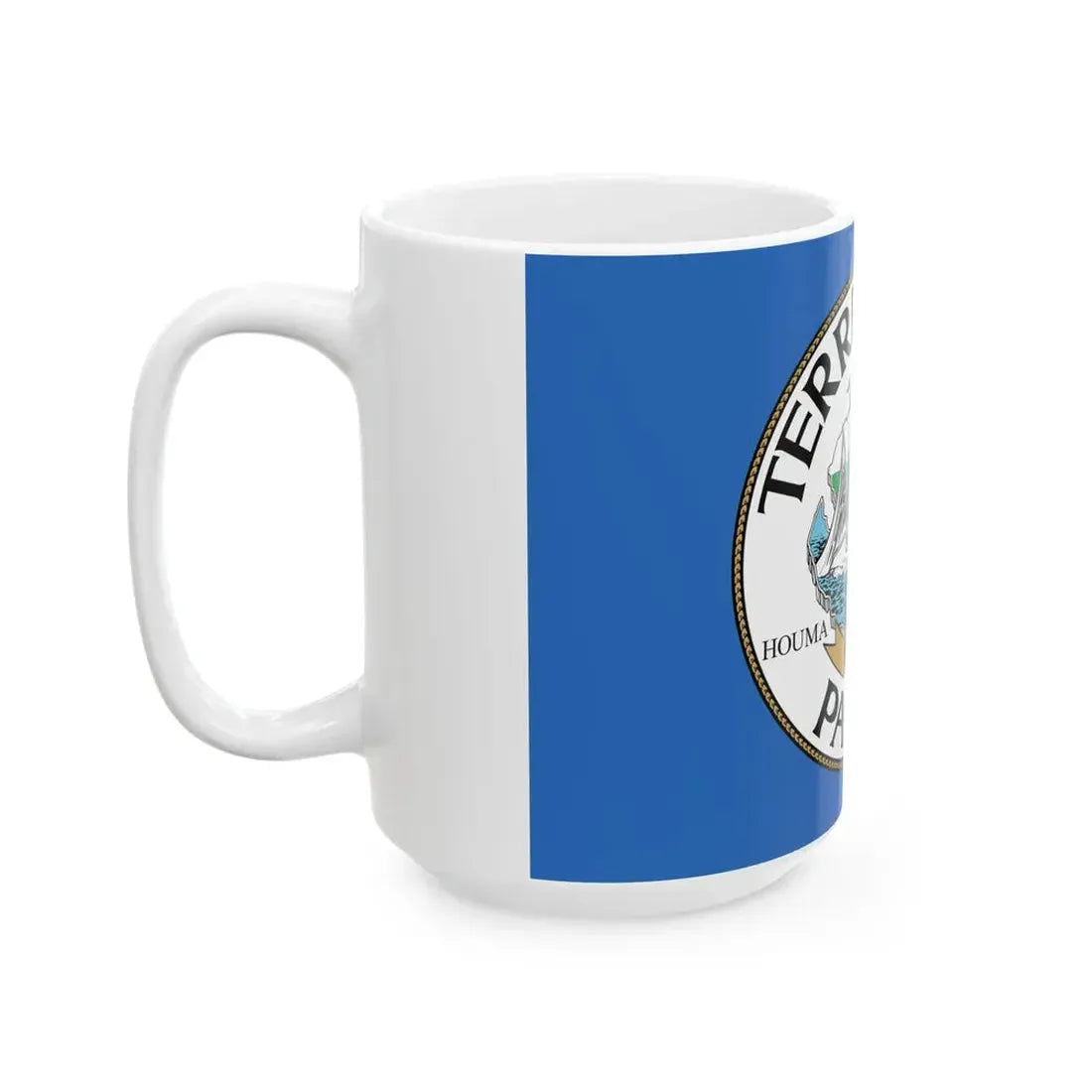 Flag of Terrebonne Parish Louisiana (United States) White Coffee Mug - Go Mug Yourself