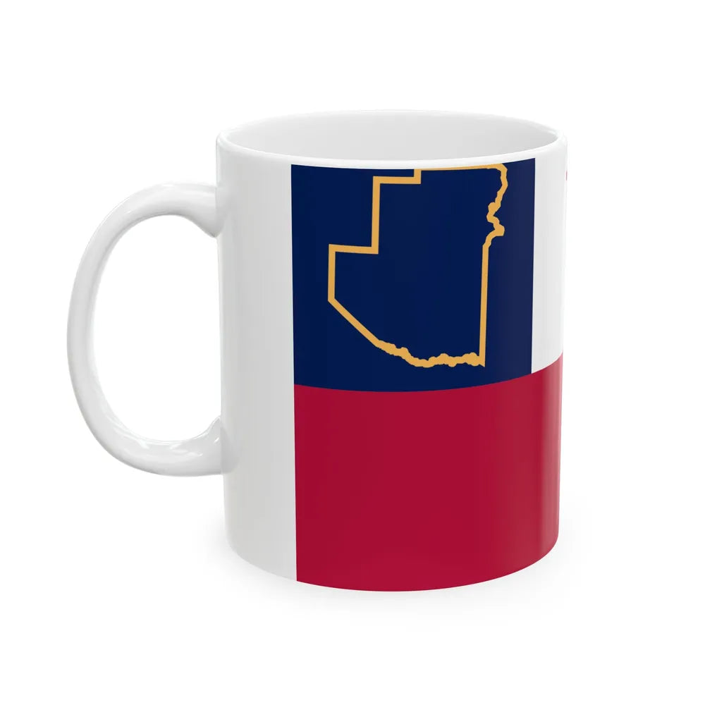 Flag of Terrell County Texas (United States) White Coffee Mug - Go Mug Yourself