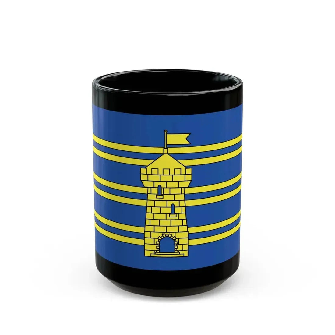 Flag of Territoire de Belfort France 2 - Black Coffee Mug 15oz - Go Mug Yourself