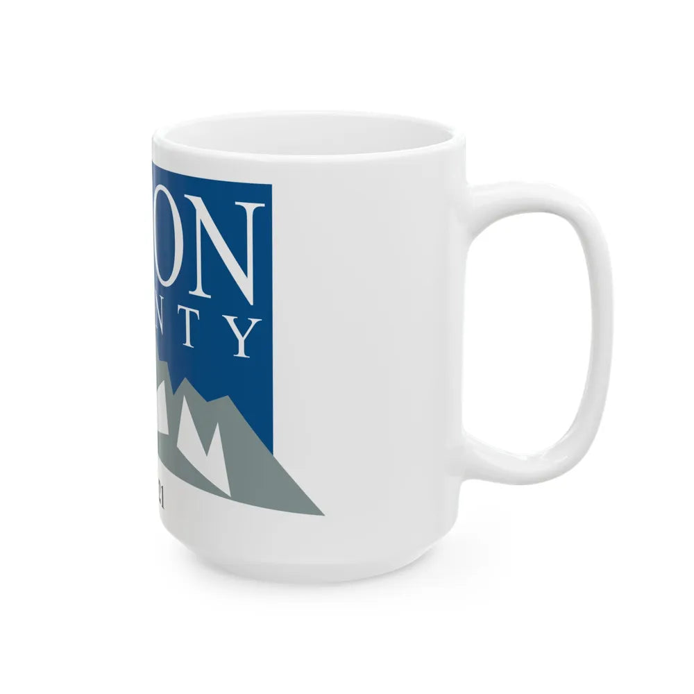 Flag of Teton County Wyoming (United States) White Coffee Mug - Go Mug Yourself
