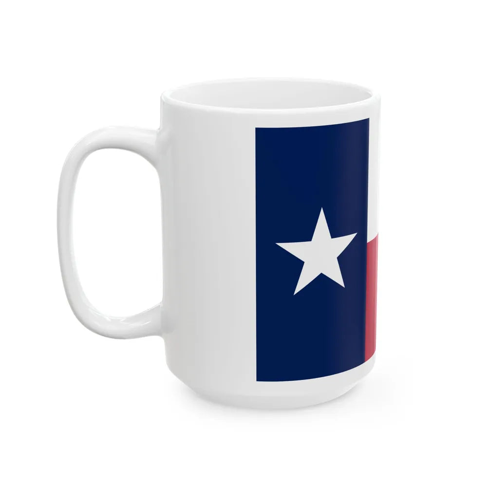 Flag of Texas as Paths (United States) White Coffee Mug - Go Mug Yourself