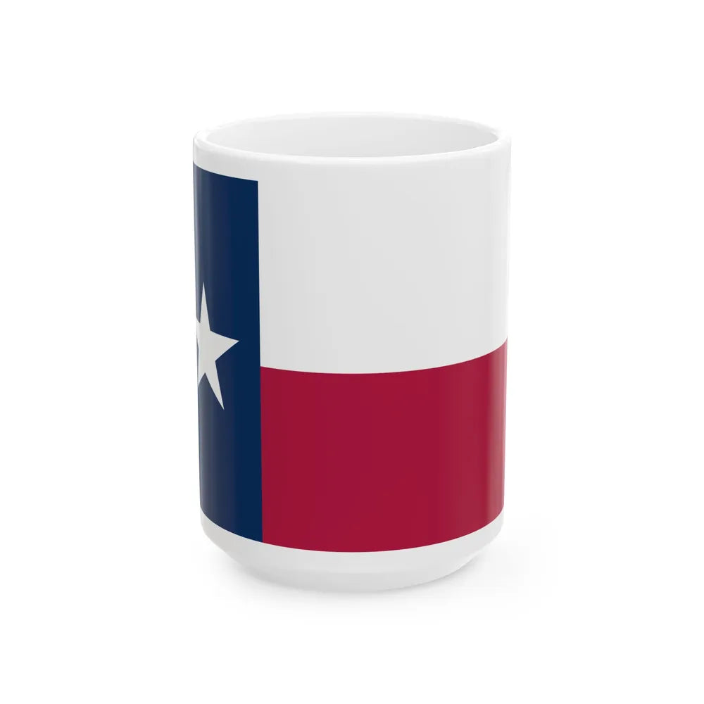 Flag of Texas DoS ECA Color Standard (United States) White Coffee Mug 15oz - Go Mug Yourself