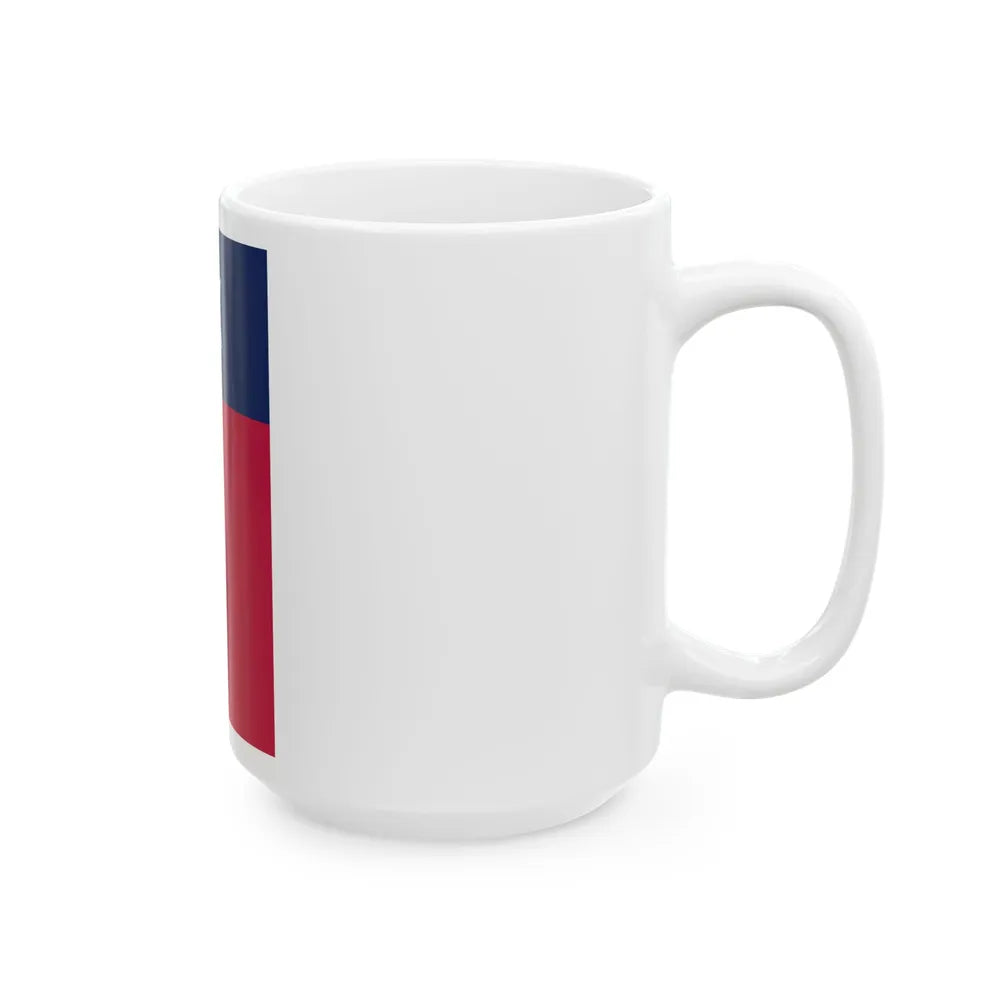 Flag of Texas proper vertical display (United States) White Coffee Mug - Go Mug Yourself