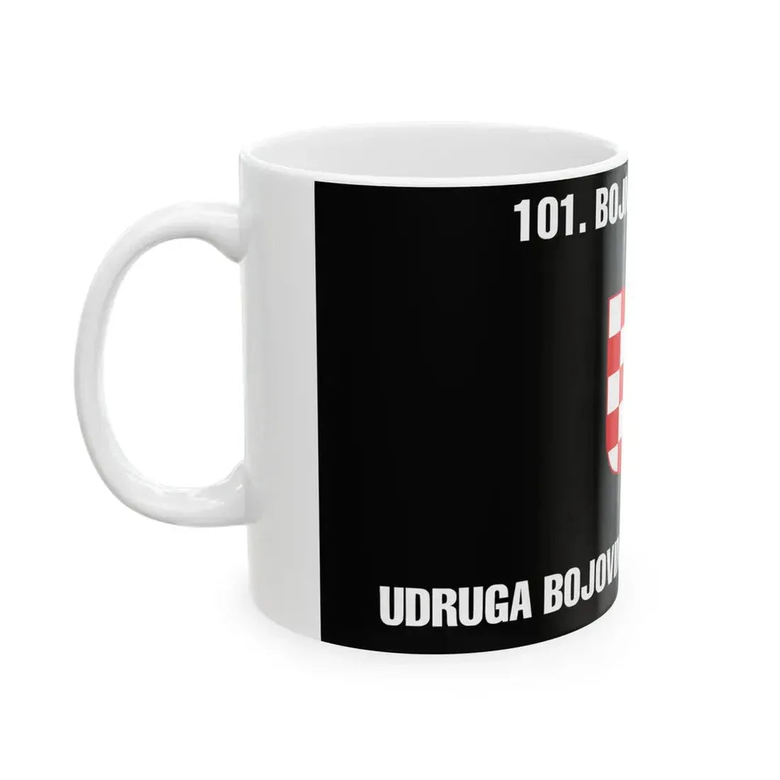 Flag of the 101st Battalion To the Drina (Croatia) White Coffee Mug - Go Mug Yourself