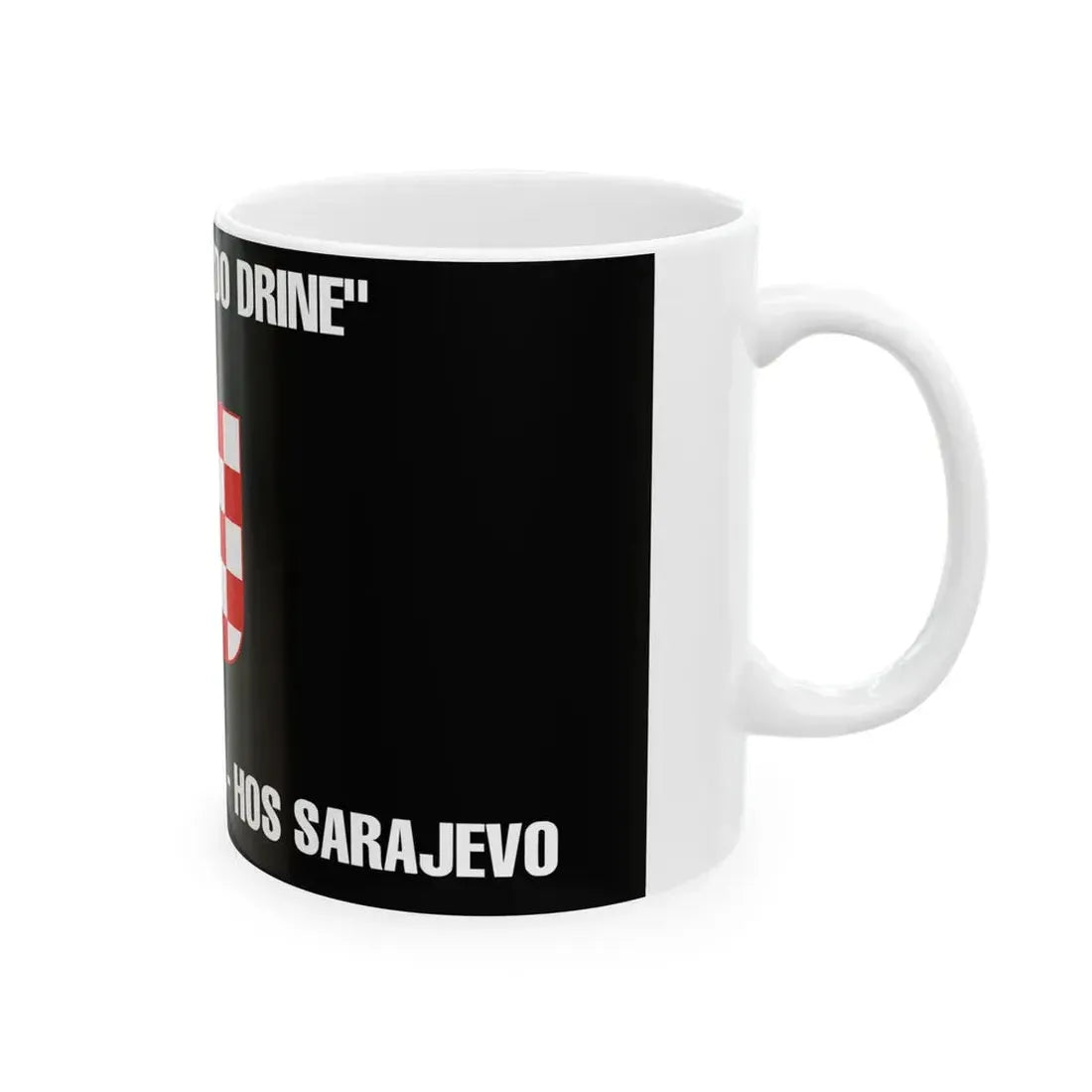 Flag of the 101st Battalion To the Drina (Croatia) White Coffee Mug - Go Mug Yourself