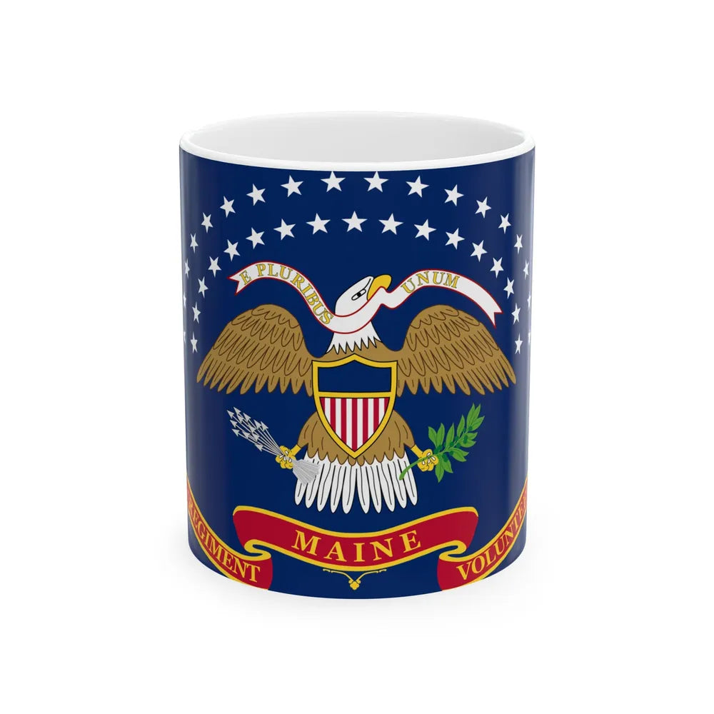 Flag of the 20th Maine Volunteer Infantry Regiment (United States) White Coffee Mug 11oz - Go Mug Yourself