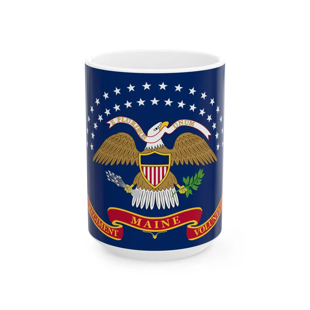 Flag of the 20th Maine Volunteer Infantry Regiment (United States) White Coffee Mug 15oz - Go Mug Yourself