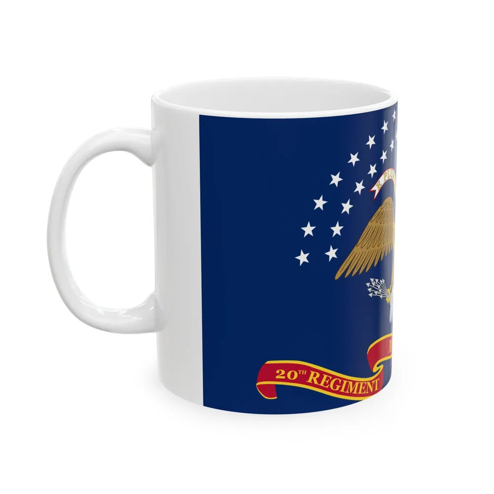 Flag of the 20th Maine Volunteer Infantry Regiment (United States) White Coffee Mug - Go Mug Yourself