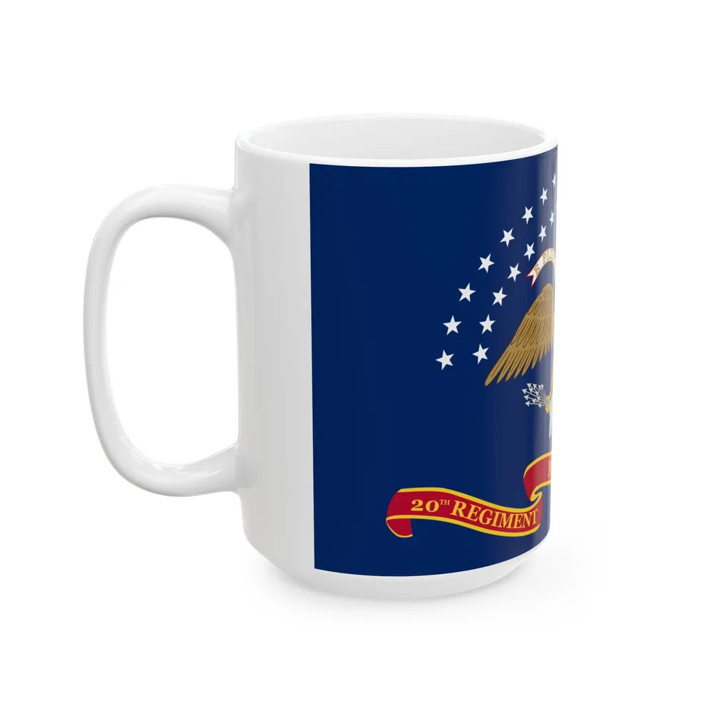 Flag of the 20th Maine Volunteer Infantry Regiment (United States) White Coffee Mug - Go Mug Yourself
