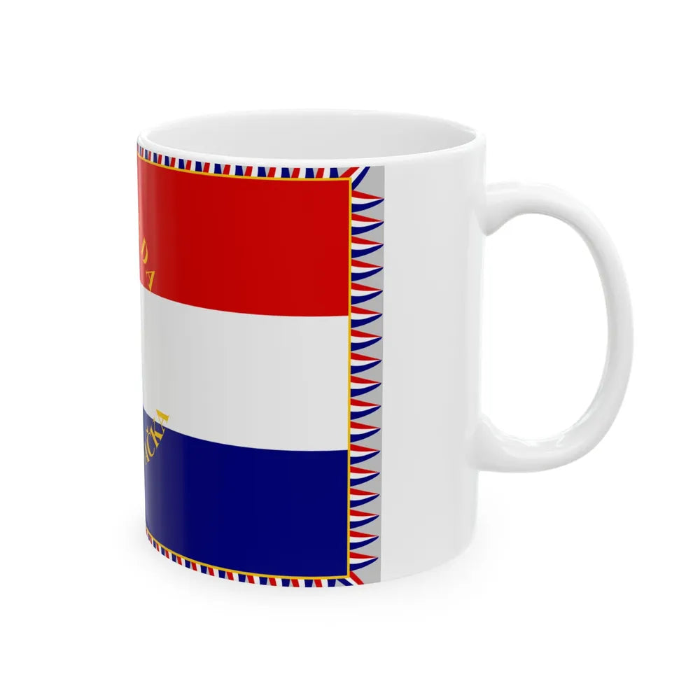 Flag of the 369th Infantry Regiment of the Independent State of Croatia (Croatia) White Coffee Mug - Go Mug Yourself