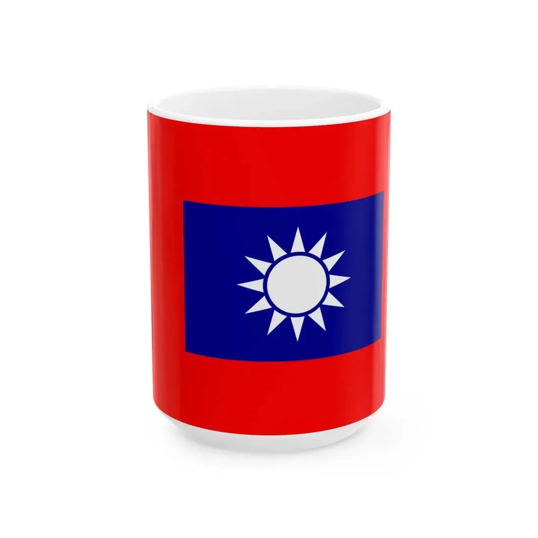 Flag of the 8th route army (China) White Coffee Mug 15oz - Go Mug Yourself