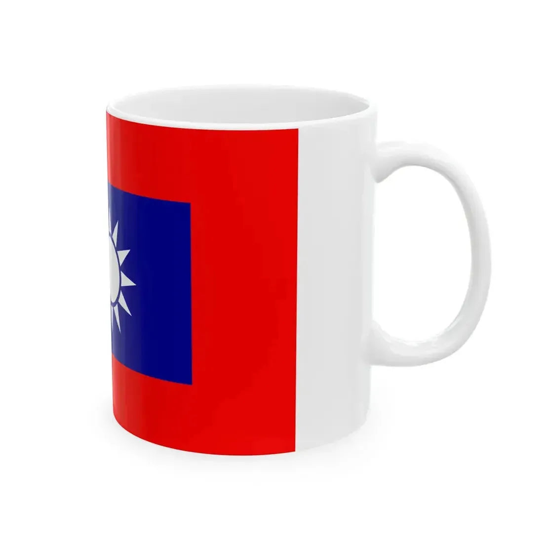 Flag of the 8th route army (China) White Coffee Mug - Go Mug Yourself