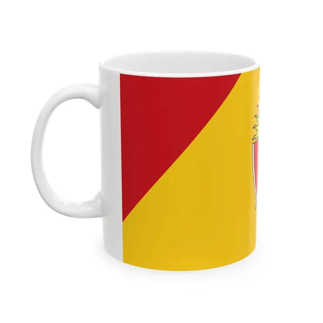 Flag of the Aerodrom Municipality North Macedonia (North Macedonia) White Coffee Mug - Go Mug Yourself