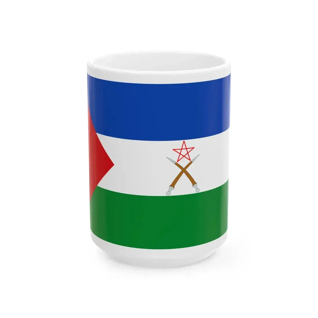 Flag of the Afar Region (Ethiopia) White Coffee Mug 15oz - Go Mug Yourself