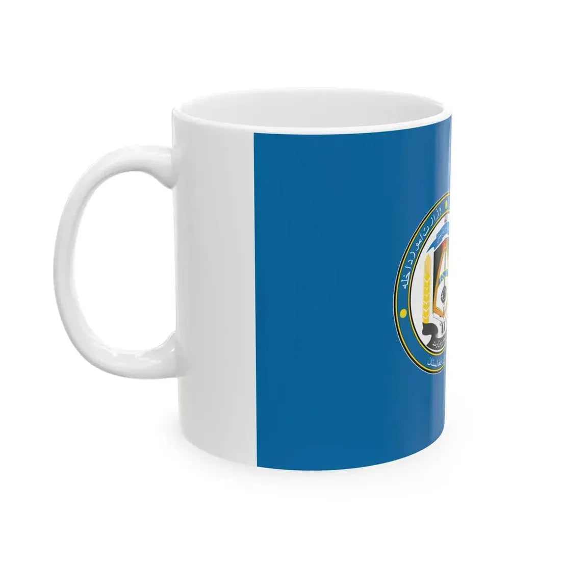 Flag of the Afghan National Police Pashto and Dari 2001-2021 (Afghanistan) White Coffee Mug - Go Mug Yourself