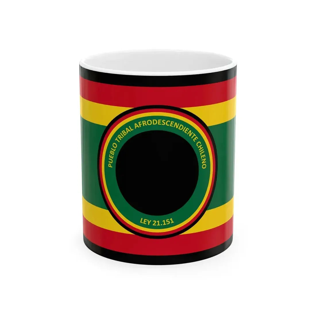 Flag of the Afro-Chilean tribal people (Chile) White Coffee Mug 11oz - Go Mug Yourself