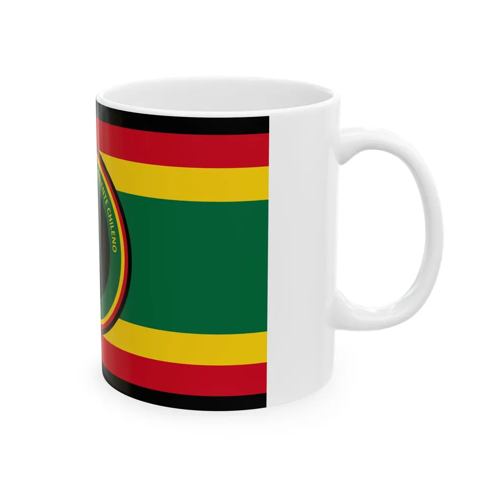 Flag of the Afro-Chilean tribal people (Chile) White Coffee Mug - Go Mug Yourself